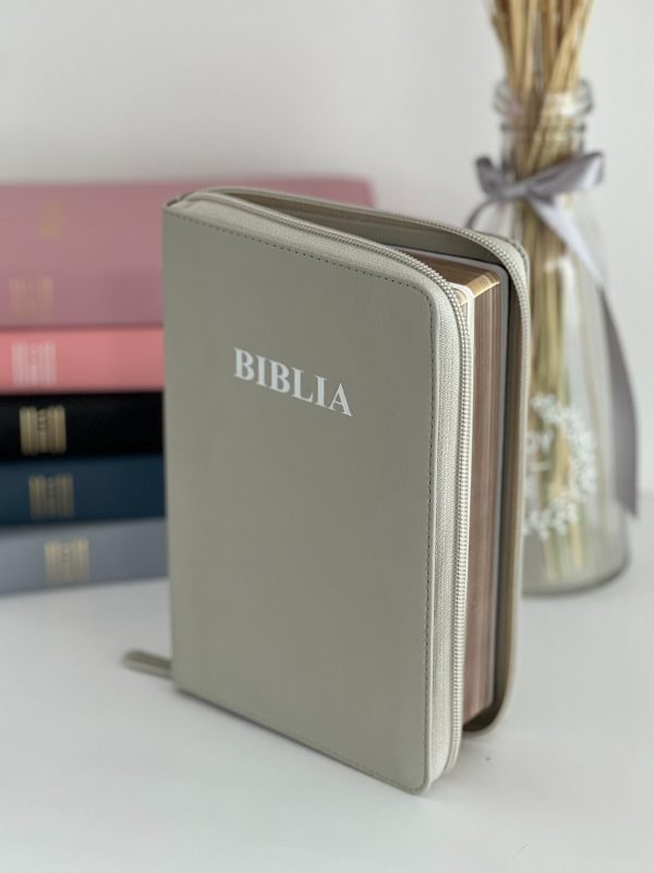 052-gri Biblie medie 052 GRI cu fermoar