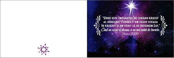 Felicitare cu versete de Craciun
