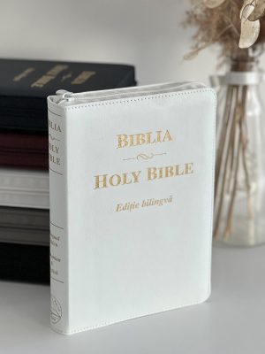 alba Biblie bilingvă româna-engleză medie albă