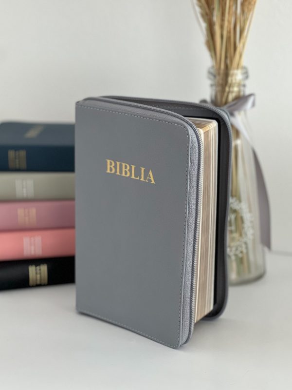albastru-deschis Biblie medie 052 ALBASTRU DESCHIS cu fermoar