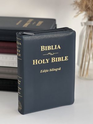 antracit Biblie bilingvă româna-engleză medie antracit