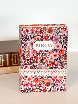 Biblie handmade  053 - floral cu dantela