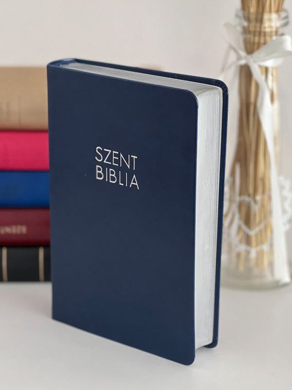 057- karoli-albastra Szent Biblia - Biblie medie maghiară albastră