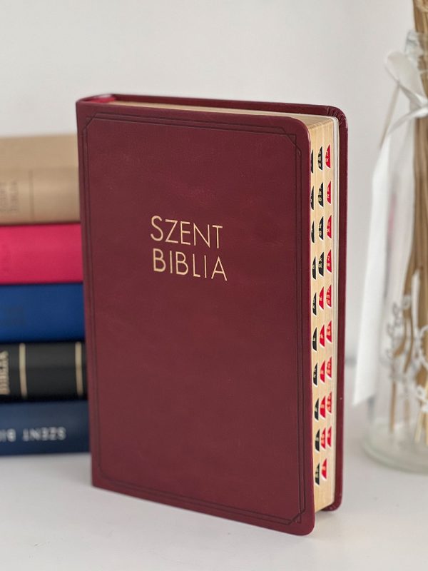 057-karoli-vis Szent Biblia - Biblie medie maghiară vișinie