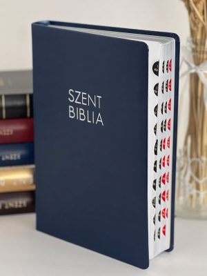 077- albastra Szent Biblia - Biblie mare maghiară albastră