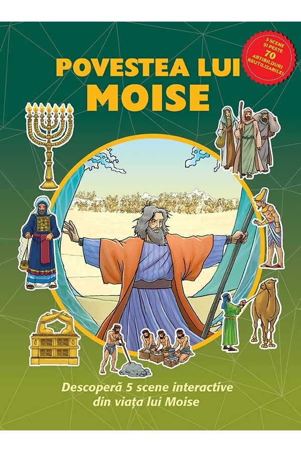 povestea-lui-moise-1 Povestea lui Moise - carte cu abțibilduri reutilizabile