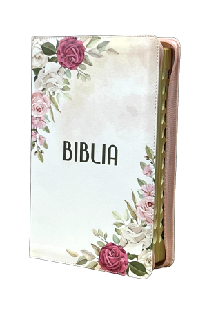 biblia-076-zti-alb-floral_01 Biblia - 076 ZTI - format mare - alb floral